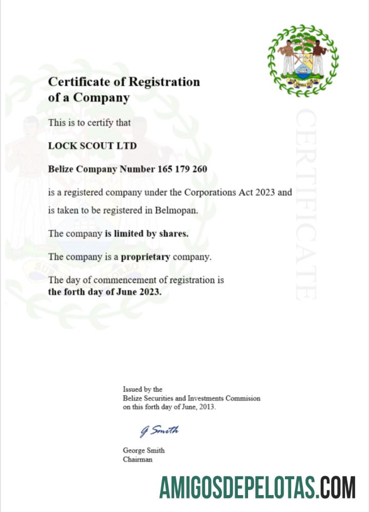 Premium Belize sertifikat of pendaftaran Word and PDF templat