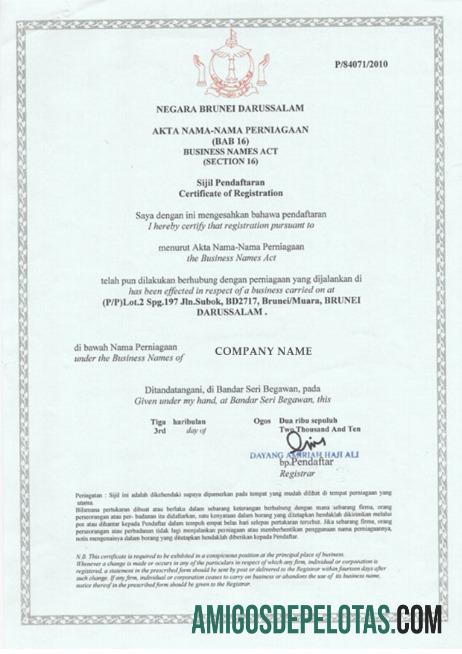 Brunei bisnis lisensi pratinjau
