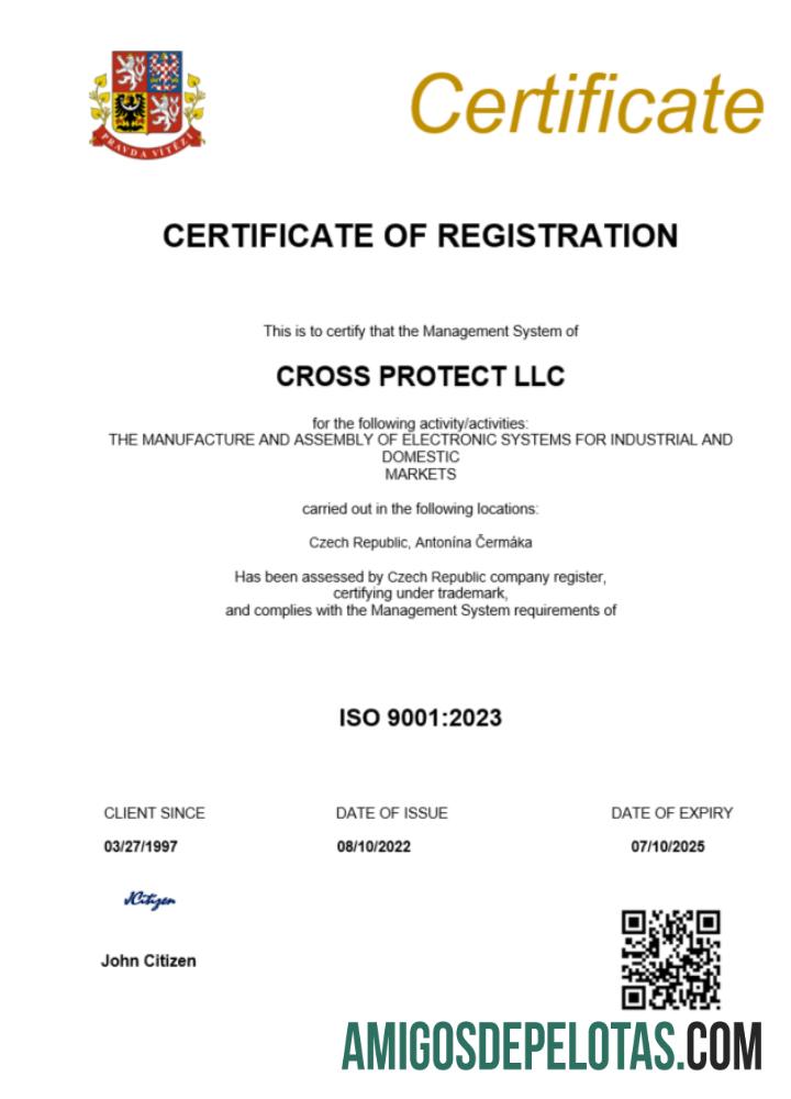 Profesional Republik Ceko sertifikat of pendaftaran Word and PDF templat