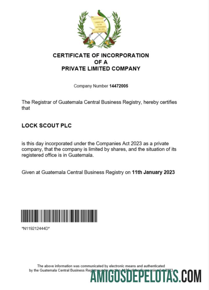 Dapat Diedit Guatemala sertifikat of pendaftaran Word and PDF templat