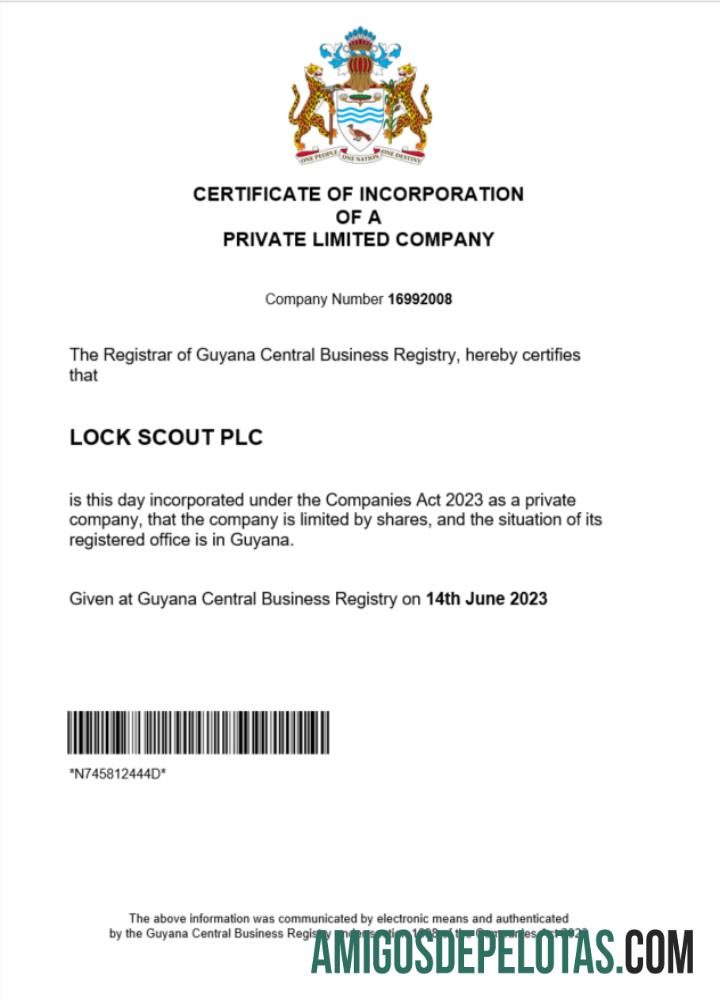 Premium Guyana sertifikat of pendaftaran Word and PDF templat