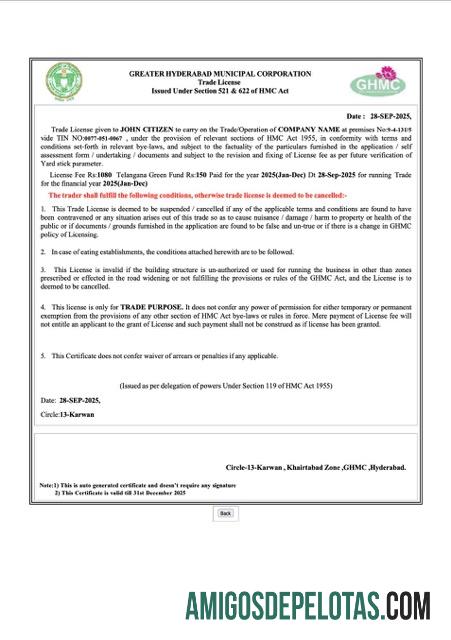Berkualitas India Hyderabad┬átrade lisensi Word and PDF templat