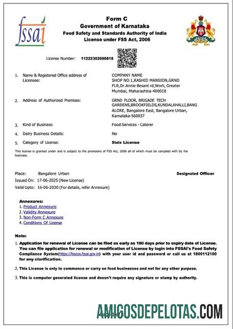 Premium India Karnataka trading lisensi Word and PDF templat