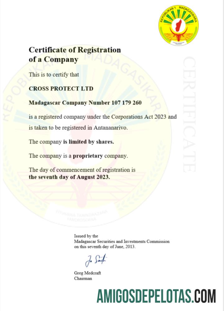 Dapat Diedit Madagaskar bisnis pendaftaran sertifikat Word and PDF templat