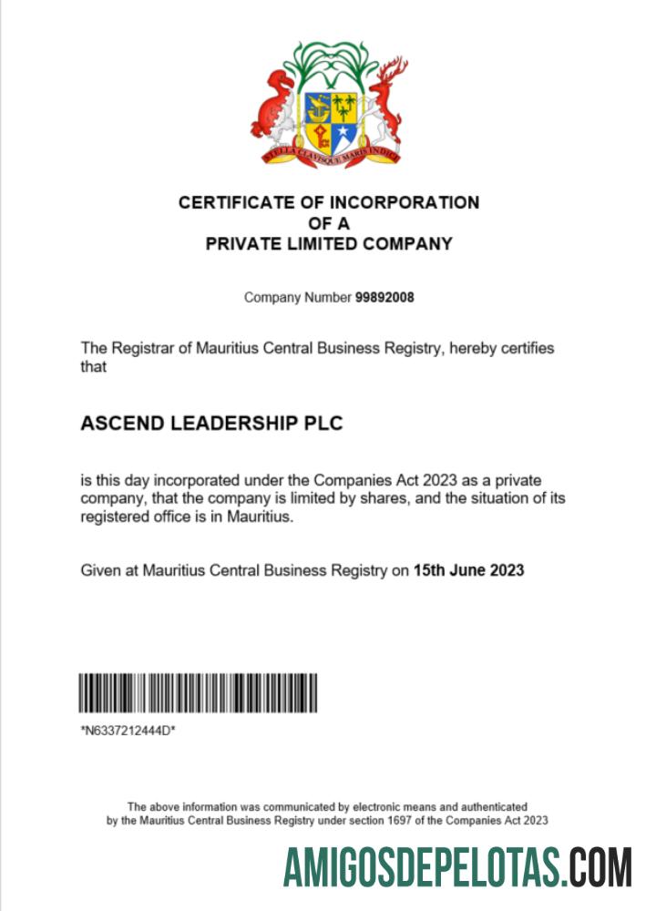 Berkualitas Mauritius bisnis pendaftaran sertifikat Word and PDF templat