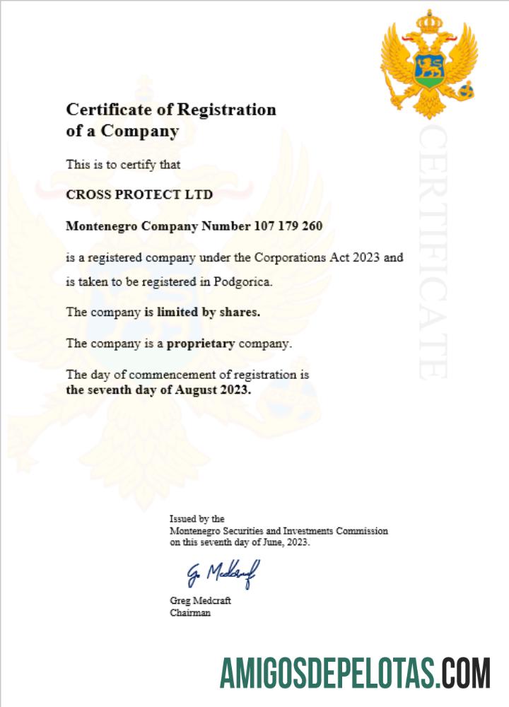 Dapat Diedit Montenegro Perusahaan pendaftaran sertifikat Word and PDF templat