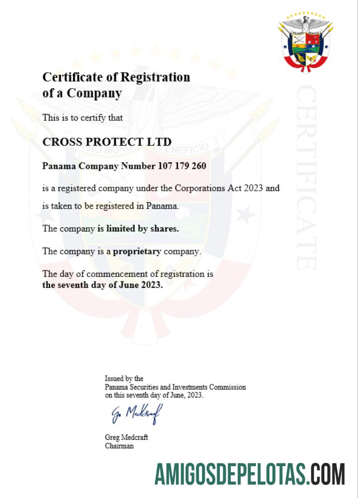 Profesional Panama bisnis pendaftaran sertifikat Word and PDF templat