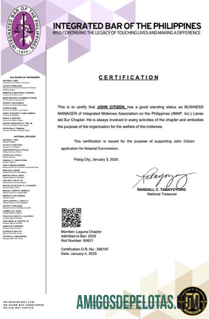 Realistis Filipina sertifikat of good standing Word and PDF templat, versi 6