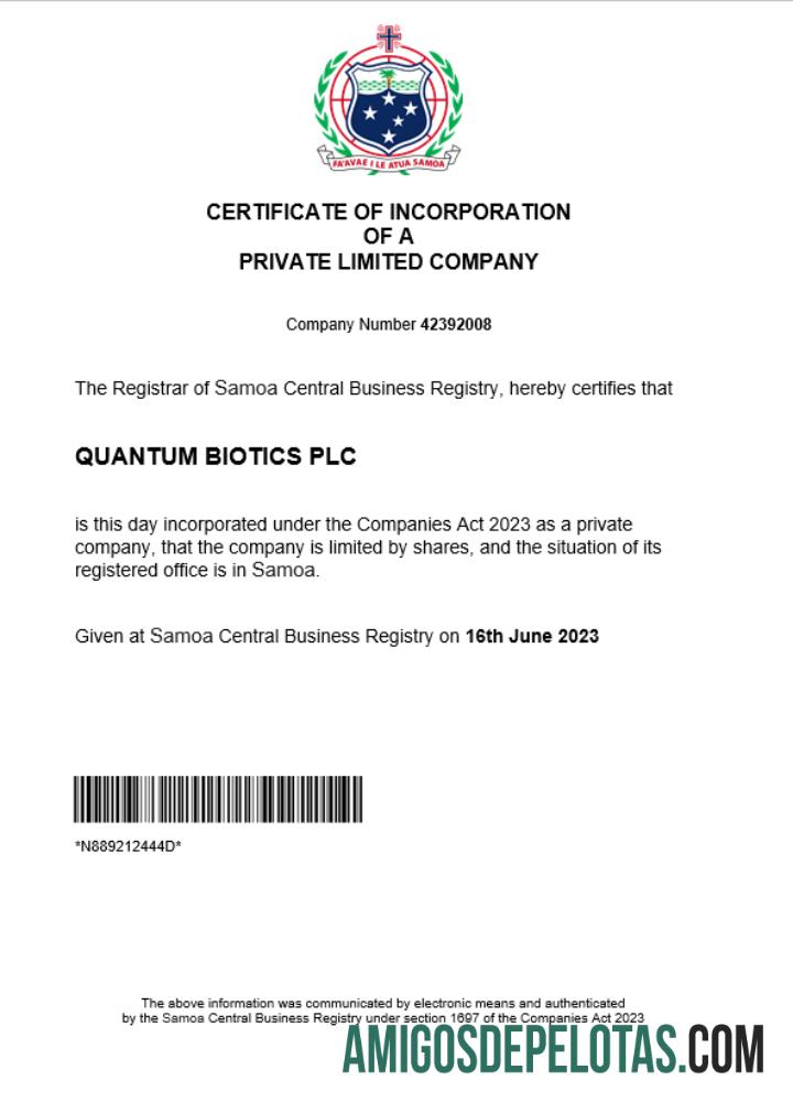 Profesional Samoa bisnis pendaftaran sertifikat Word and PDF templat