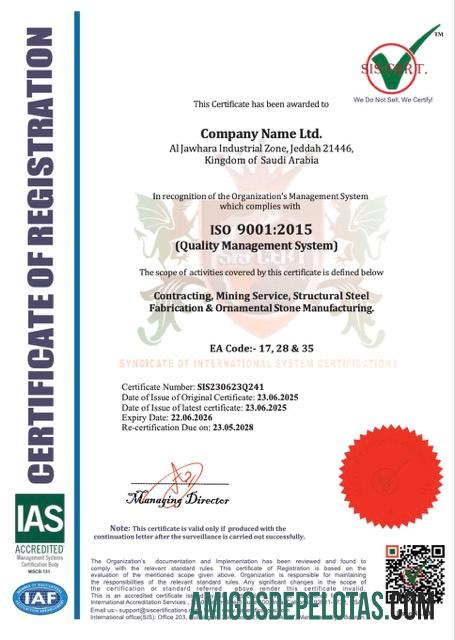 Profesional Arab Arab Saudi sertifikat of pendaftaran Word and PDF templat