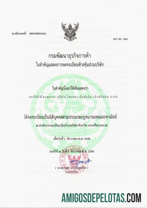 Thai sertifikat of pendaftaran templat