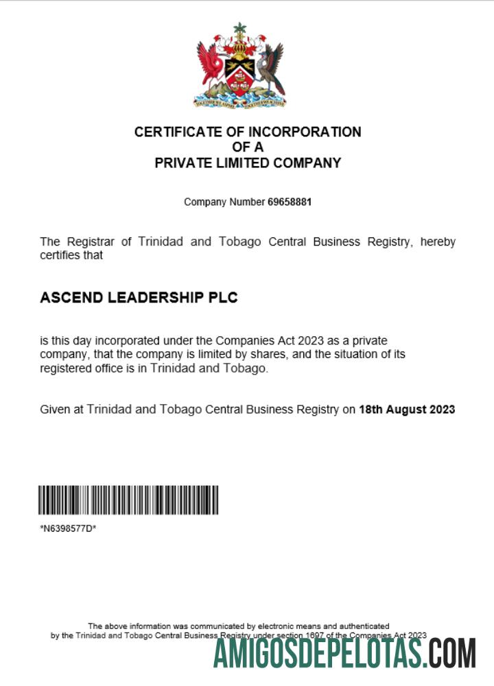 Realistis Trinidad dan Tobago bisnis pendaftaran sertifikat Word and PDF templat