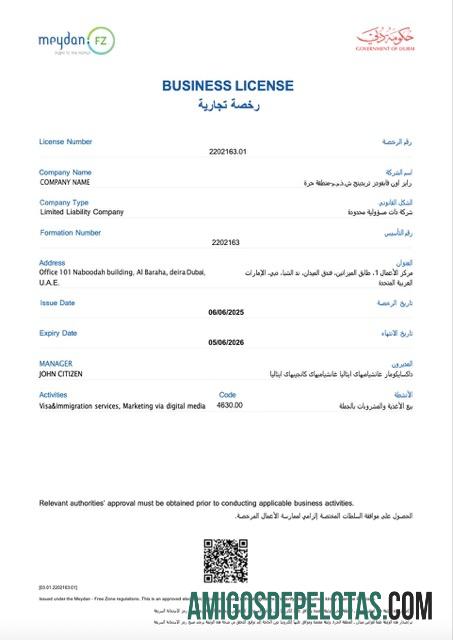 Dapat Diedit UEA Dubai bisnis lisensi Word and PDF templat