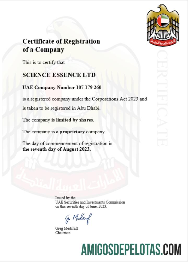 Premium UEA bisnis pendaftaran sertifikat Word and PDF templat