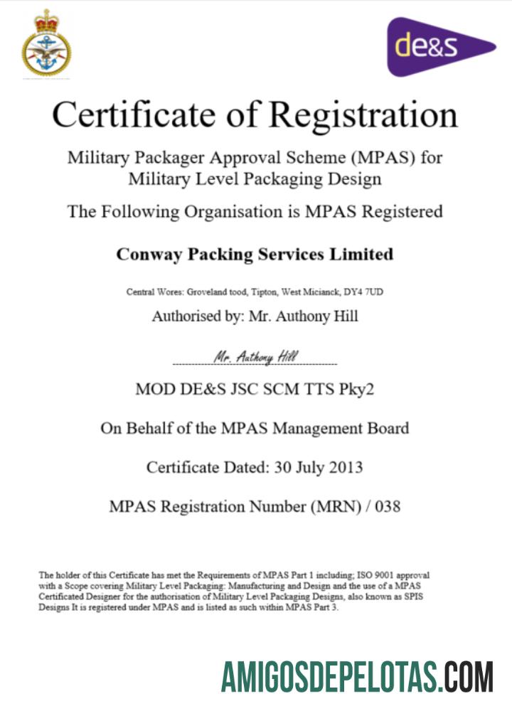 Realistis AS MPAS sertifikat of bisnis pendaftaran Word and PDF templat