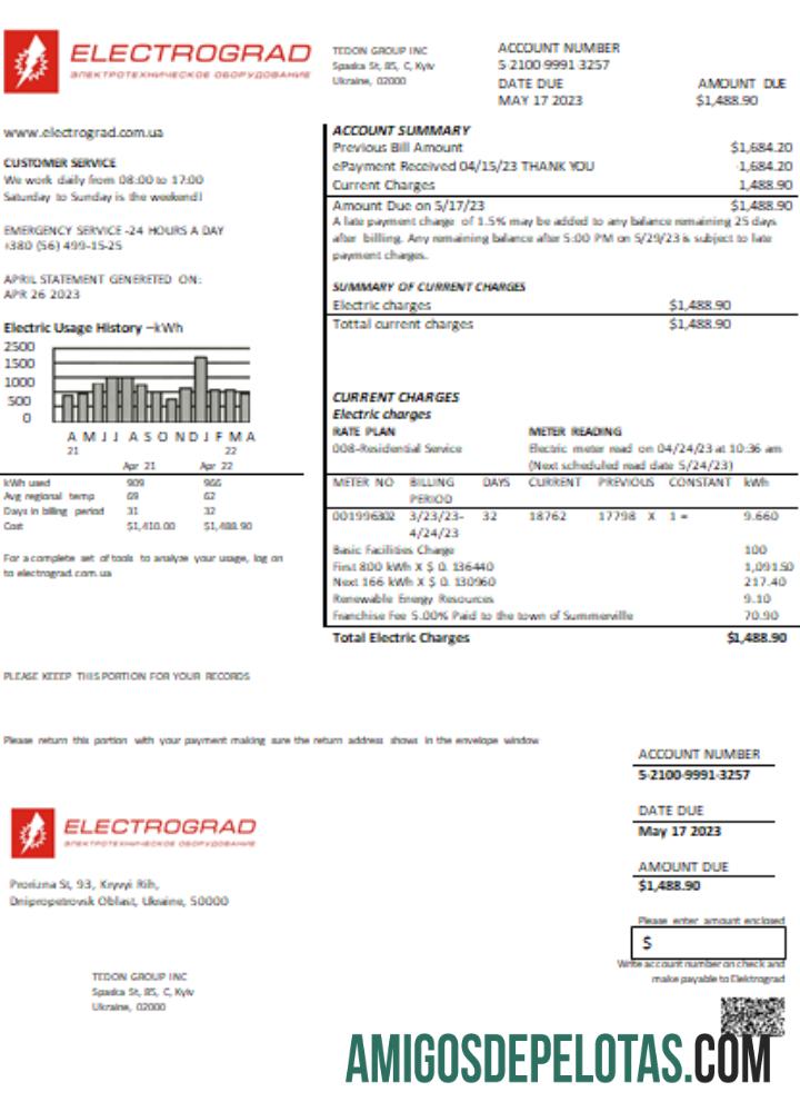 Elektrograd Listrik Tagihan bisnis Tagihan SCR makering