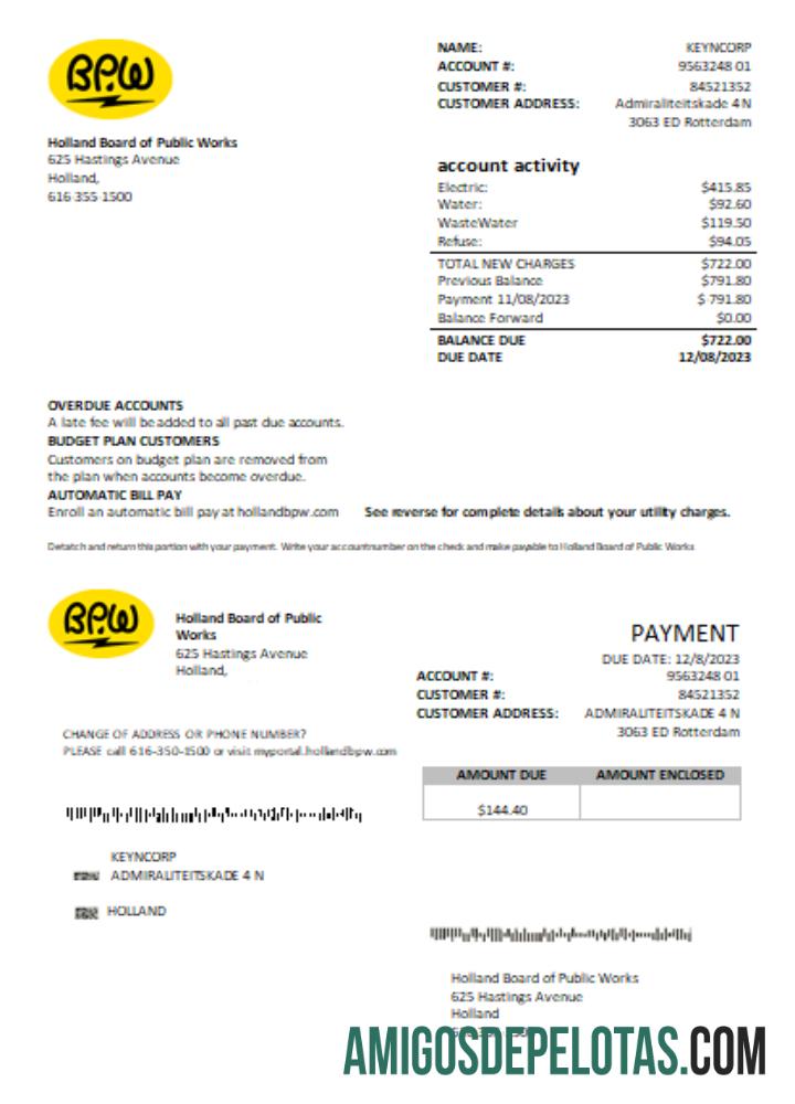Holland BPW Tagihan bisnis Tagihan, SCR makering