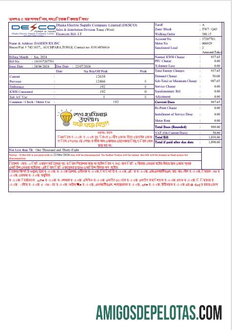 Premium India DECO bisnis Tagihan Tagihan Word and PDF templat