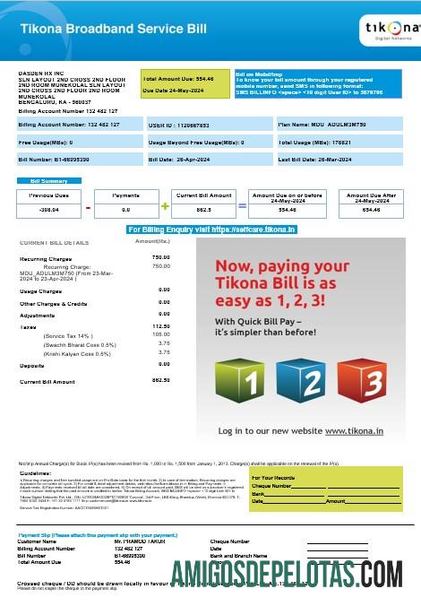Premium Indonesia TIKONA bisnis Tagihan Tagihan Word and PDF templat