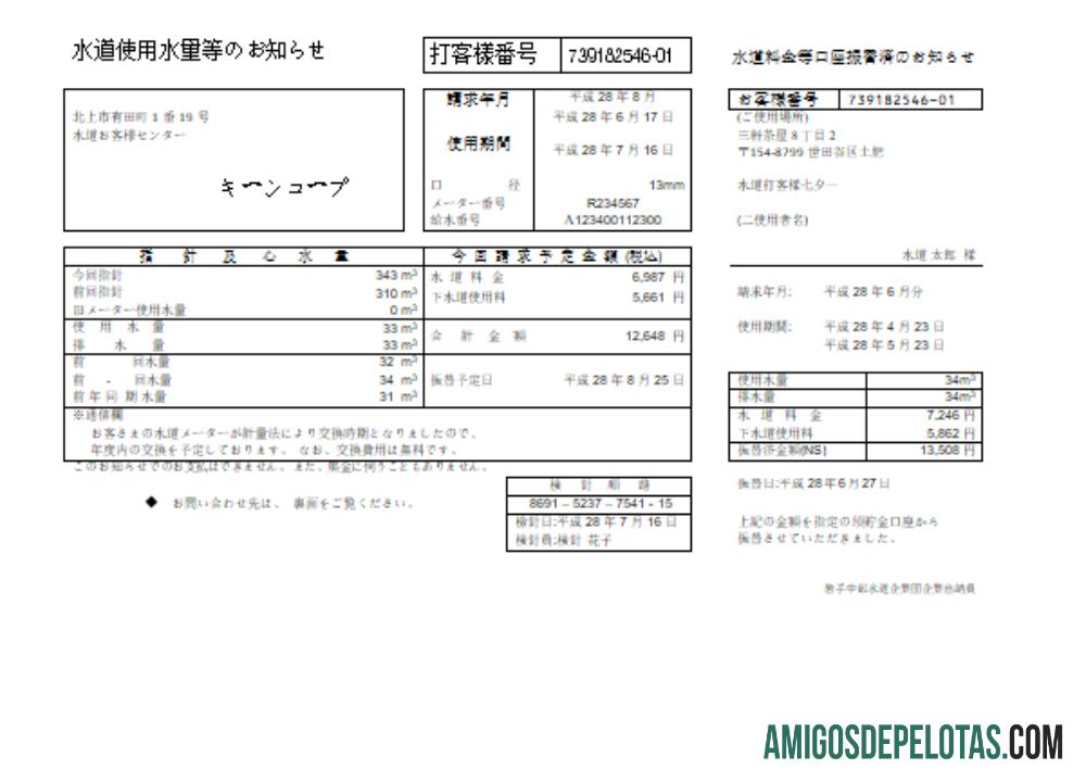 Iwate Chubu Waterworks Bureau Air Tagihan bisnis Tagihan, SCR desain