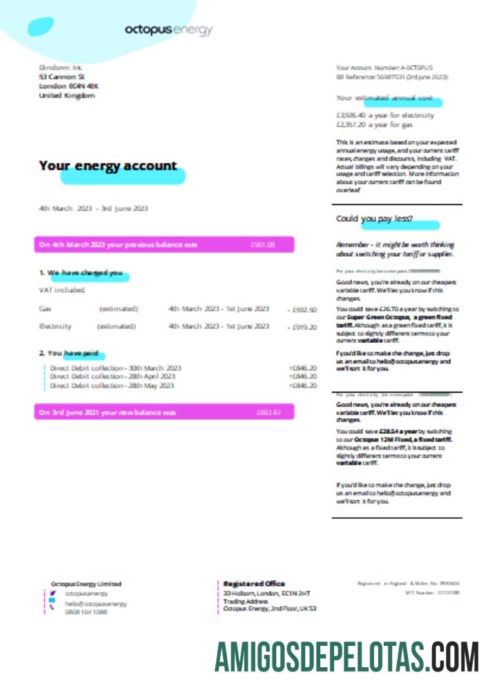 Octopus Energy Tagihan bisnis Tagihan SCR Halaman 1 makering