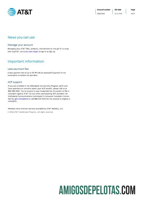 Profesional Saint Lucia internet bisnis Tagihan Tagihan Word and PDF templat, 3 Halaman