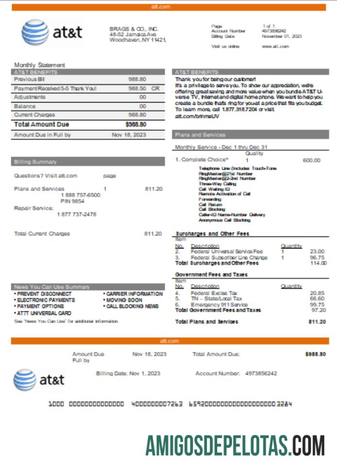 Texas AT&T telecommunications bisnis Tagihan, Tagihan, SCR makering