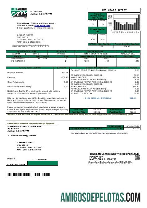 Berkualitas AS Coles ΓÇô Moultrie bisnis Tagihan Tagihan templat in Word and PDF format