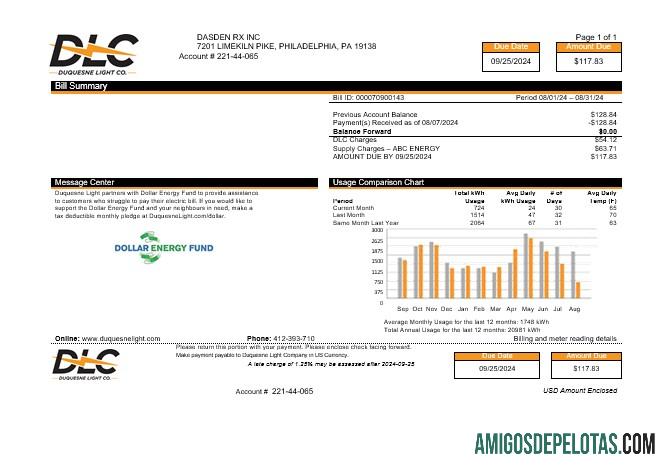 Realistis AS DLC bisnis Tagihan Tagihan Word and PDF templat, versi 2