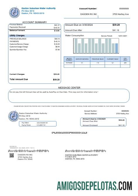 Realistis AS Eastern Suburban Air Authority bisnis Tagihan Tagihan templat in Word and PDF format