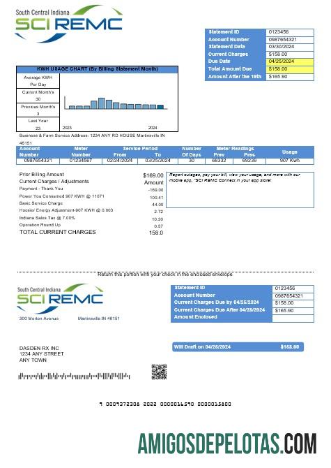 Premium AS Indiana SCI REMC bisnis Tagihan Tagihan templat in Word and PDF format