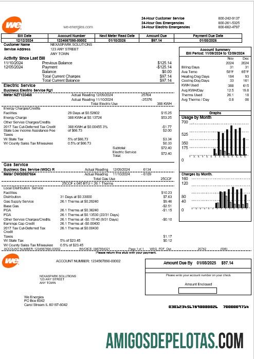 Realistis AS We bisnis Tagihan Tagihan templat in Word and PDF format