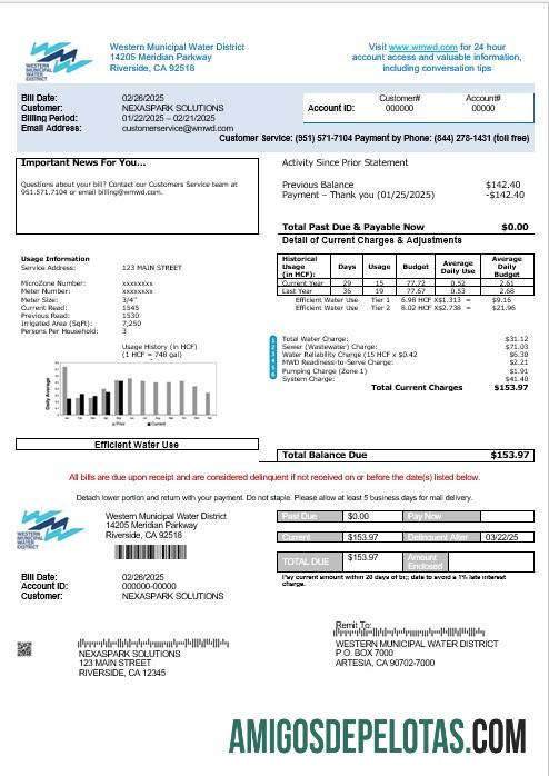 Dapat Diedit AS Western Municipal Air District bisnis Tagihan Tagihan templat in Word and PDF format