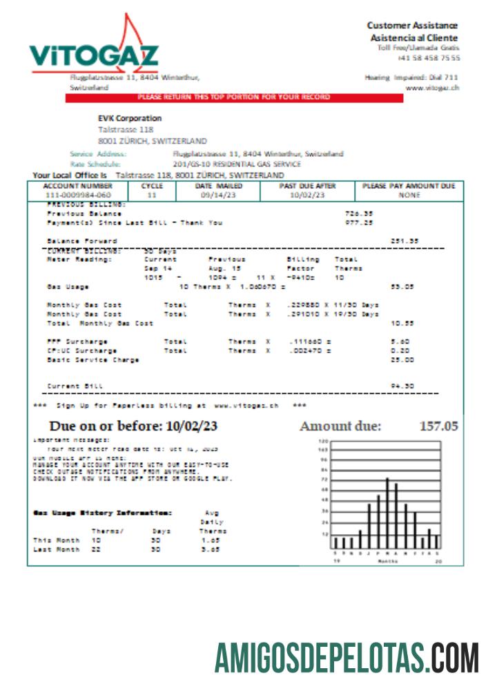 Vitogaz Swiss AG Tagihan bisnis Tagihan SCR desain