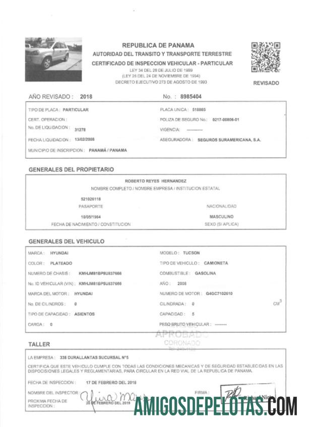 Panama vehicle pendaftaran sertifikat desain