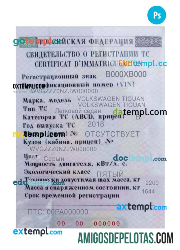 Rusia vehicle pendaftaran plates desain