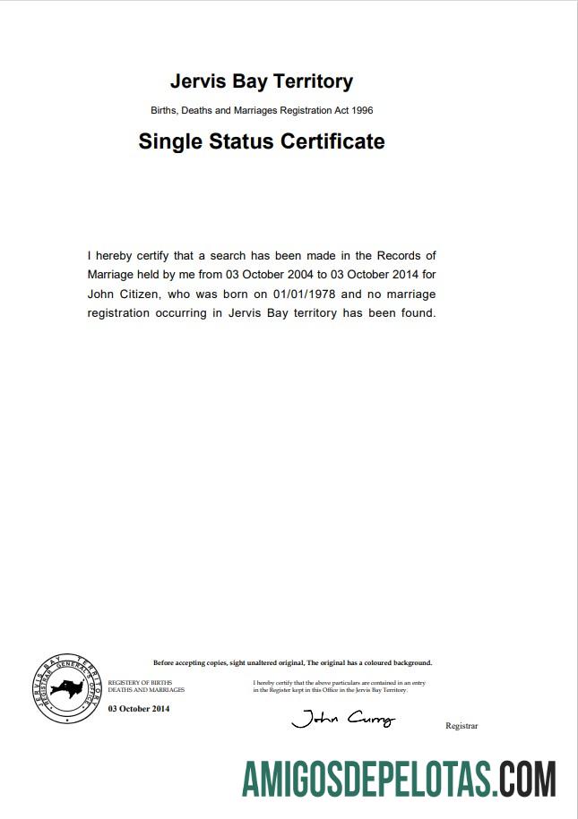 Berkualitas Australia Jervis Bay Territory perceraian sertifikat templat in Word format
