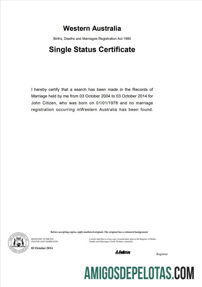 Premium Australia Western Australia perceraian sertifikat templat in Word format