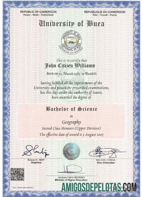 Kamerun universitas sertifikat makering