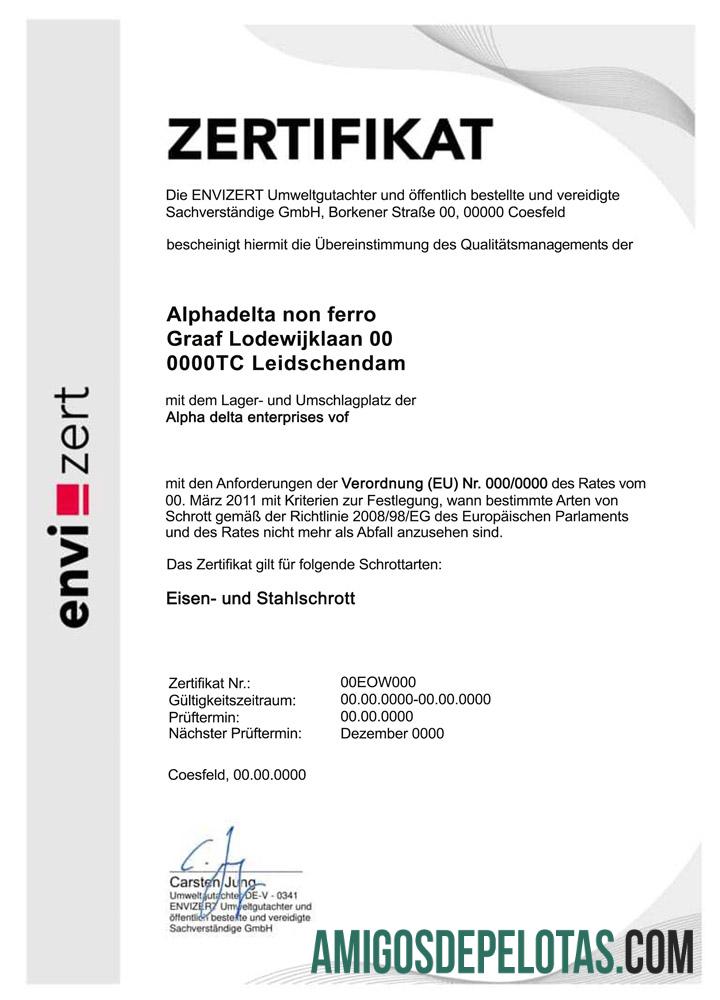 Jerman Envizert GmbH zertifikat sertifikat PSD makering