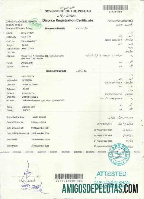 India Government of the Punjab perceraian sertifikat pratinjau