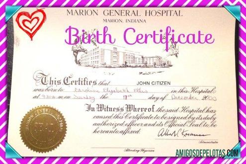 India Marion General hospital kelahiran sertifikat templat