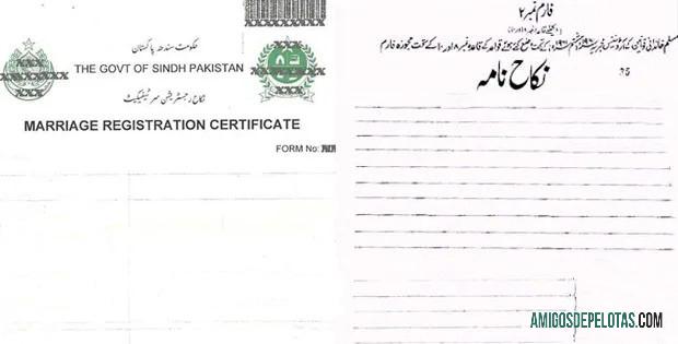 Pakistan Government of Sindh Pakistan sertifikat of pernikahan pratinjau