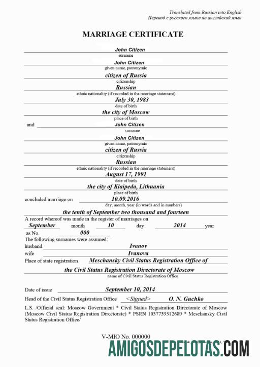 Rusia Civil status pendaftaran office pernikahan sertifikat pratinjau