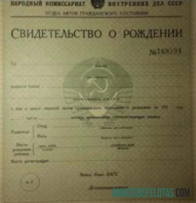 Rusia nasional Commissariat kelahiran sertifikat templat