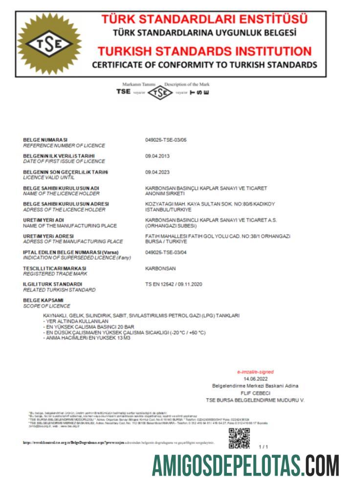 Berkualitas Turki Turkish standar Institution sertifikat of comformity to turkish standards Word and PDF templat scr