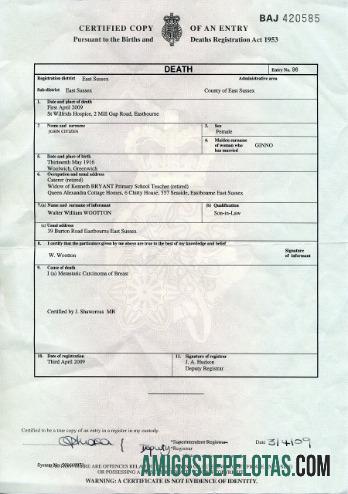 Inggris Births and deaths Registry of East Sussex kematian sertifikat makering