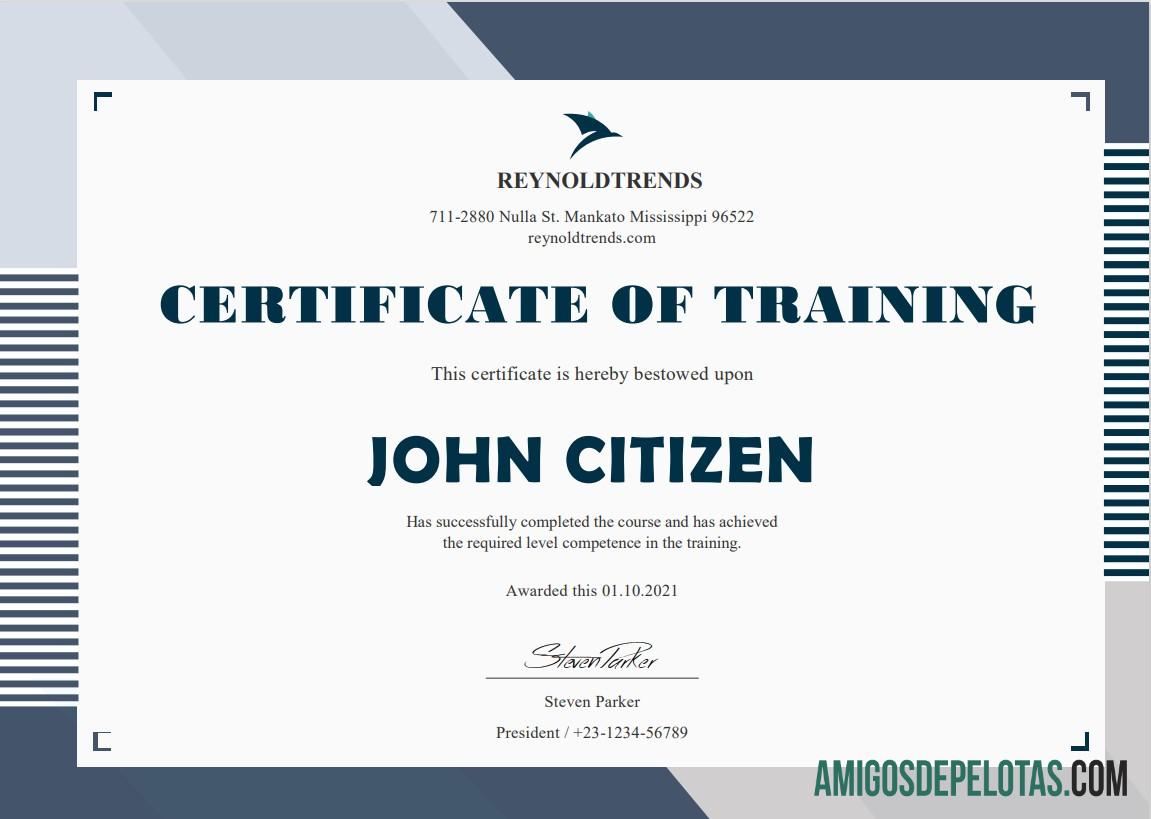 AS Perusahaan Training Cert desain