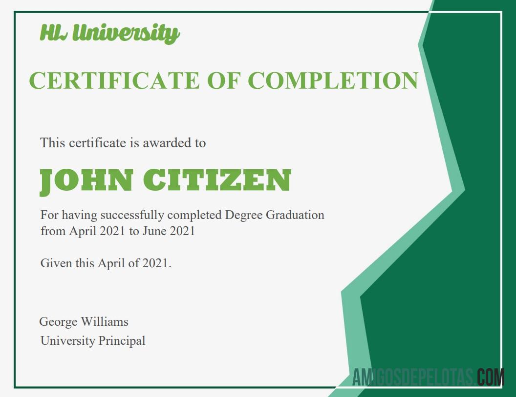 AS Completion & Graduation Ceremony cert sampel