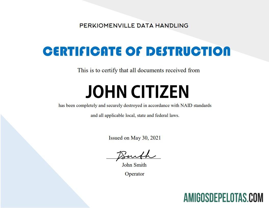 AS Destruction cert templat